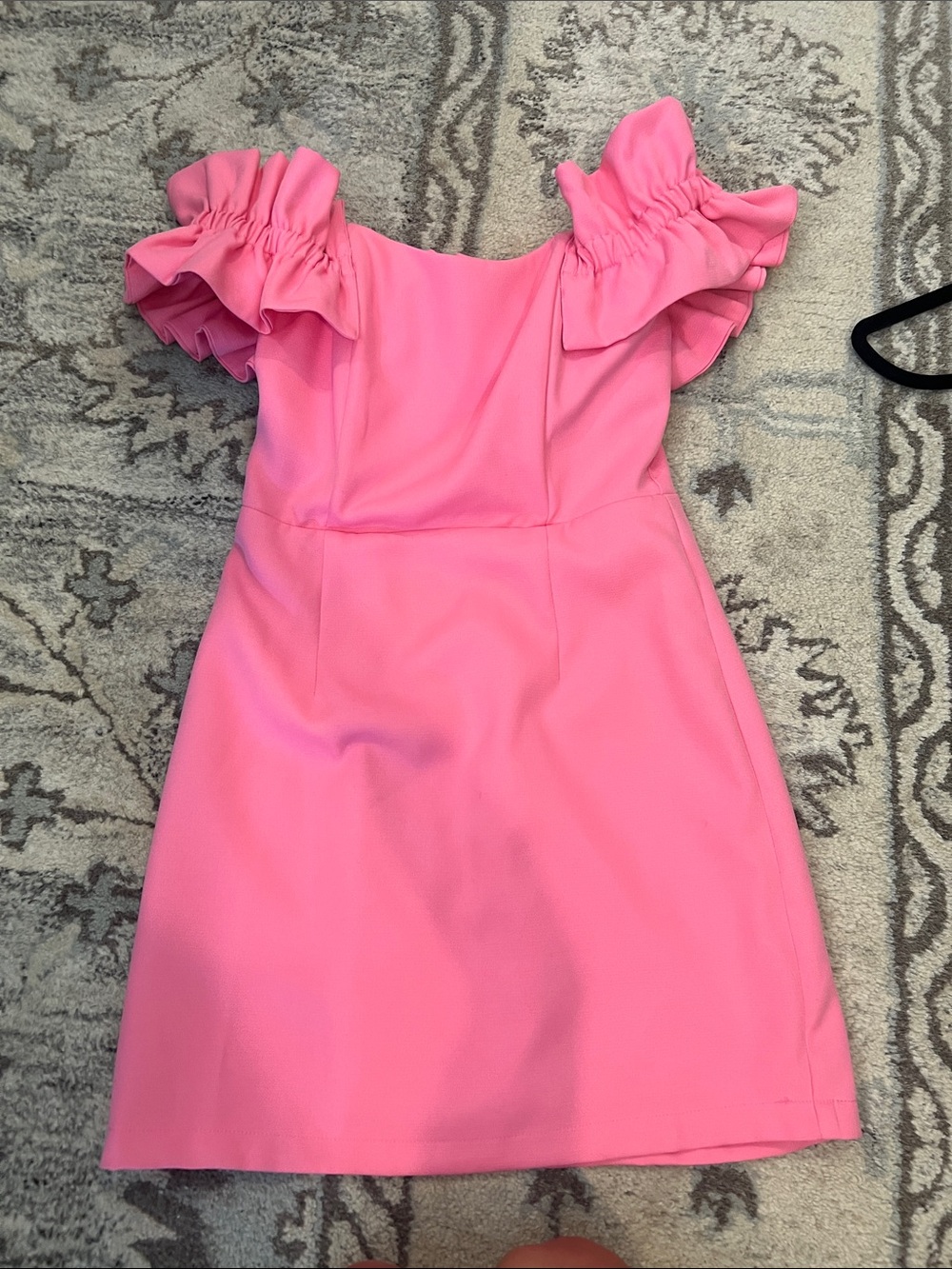 DO+BE Hot Pink Ruffle-Shoulder Cocktail Dress